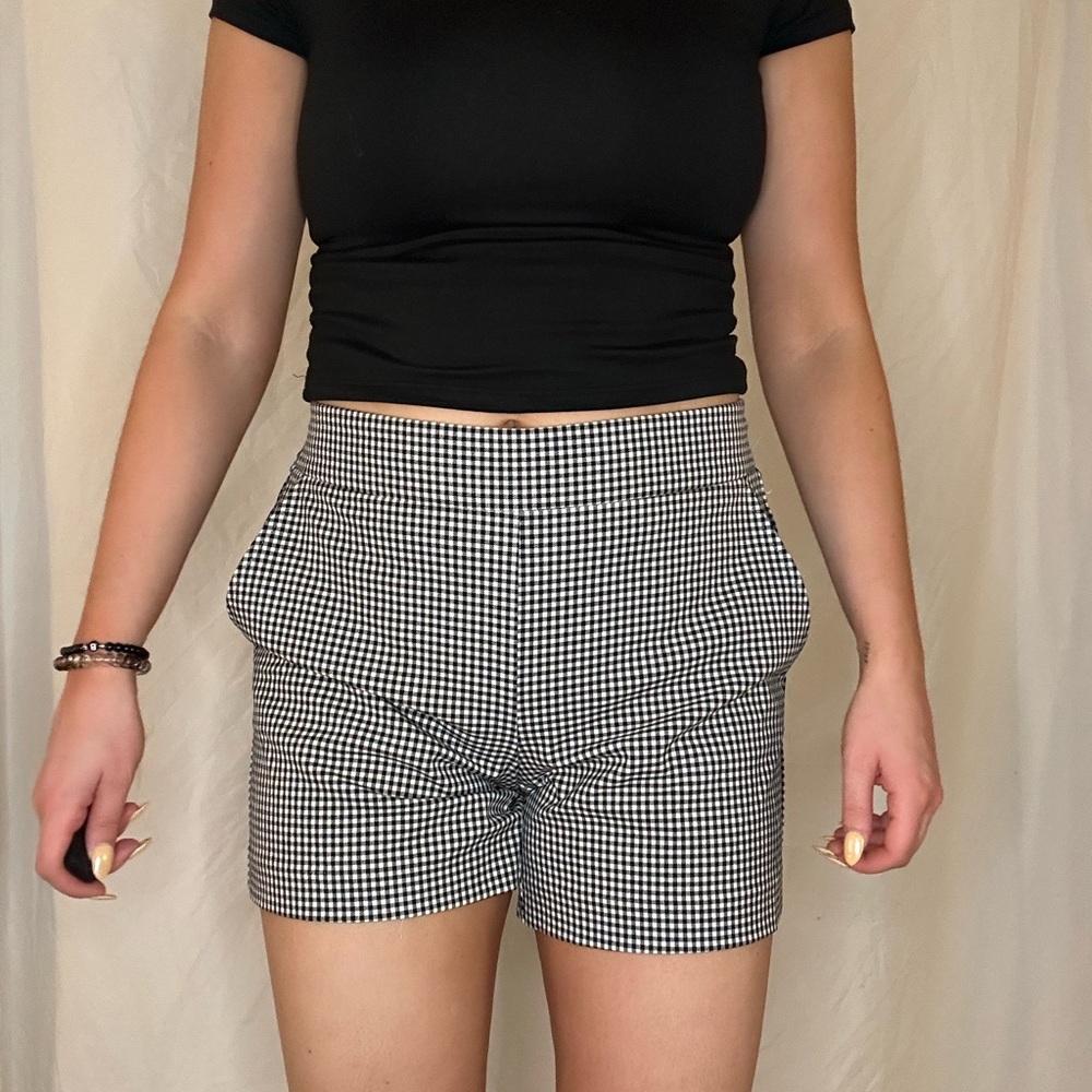 Rachel Zoe Black and White High Waist Shorts